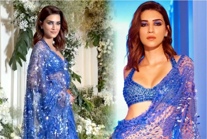 Kriti Sanon in blue saree