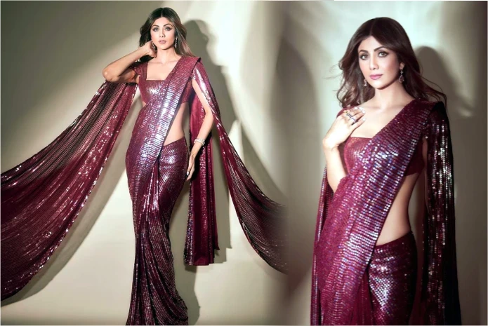 Shilpa Shetty: Bollywood actress in sequin saree