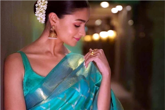 Alia Bhatt: bollywood actress in silk saree