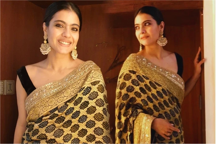 Kajol in Bandhani saree Look