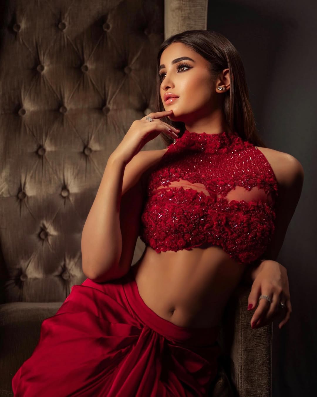 Rasha Thadani red dress